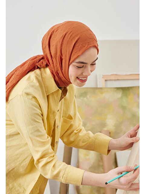 Fresh Scarfs Bambu Şal Kiremit - S000420480-18657