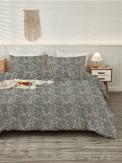 Evmila Modern Desenli Baskılı Çift Kişilik 200x220 Cm 2 Adet 50x70cm Nevresim Takımı - S000285900-23173