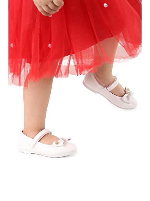Kiko Kids Cırtlı Fiyonklu Kız Çocuk Babet Ayakkabı Ege 201 Cilt - S000012317-20063