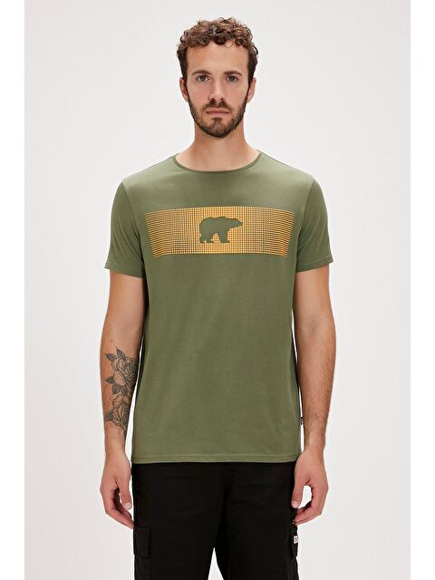 Bad Bear Fancy Soluk Yeşil Baskılı Erkek Tişört - S000247247-37220