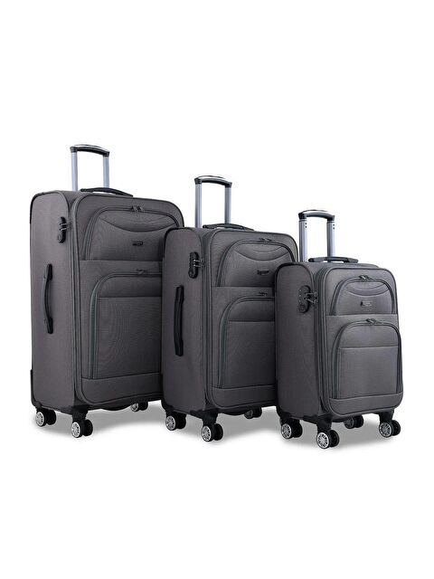 FOSSİL Unisex Dayanıklı Kumaş 3'lü Valiz Seti Büyük Orta Küçük Fsl010set