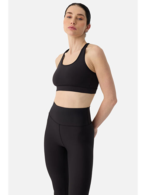 Superstacy Raina Çapraz Askılı Yüksek Destekli Siyah Spor Bra - S000504909-19351