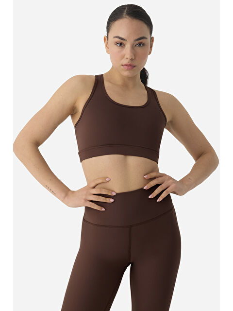 Superstacy Raina Çapraz Askılı Yüksek Destekli Acı Kahve Spor Bra - S000504911-19413