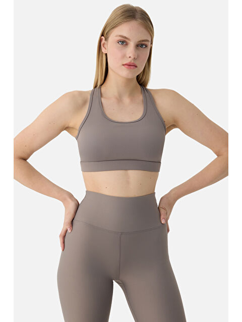 Superstacy Raina Çapraz Askılı Yüksek Destekli Taş Rengi Spor Bra - S000504915-25636