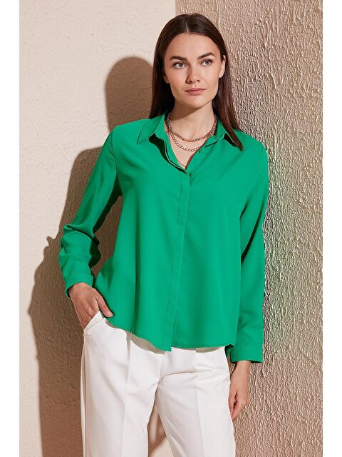Lela Regular Fit Arkası Uzun Yazlık Gömlek 611Bg9741 - S000020283-18194
