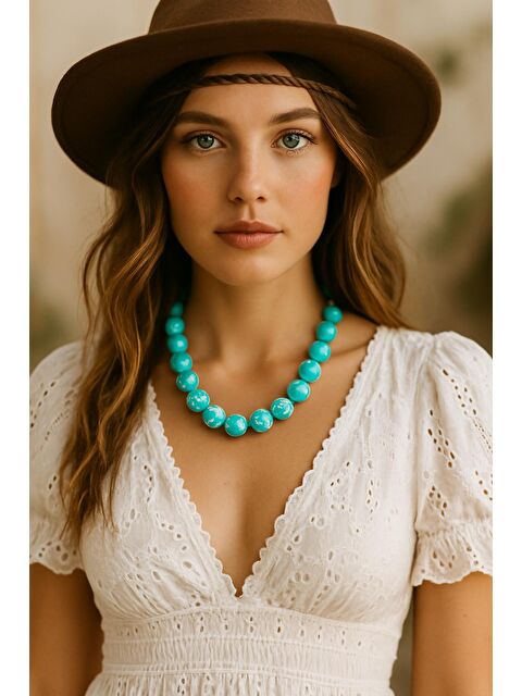 New Obsessions Büyük Boncuklu Kadın Kolye - 20mm Boncuklu - S000318486-20054