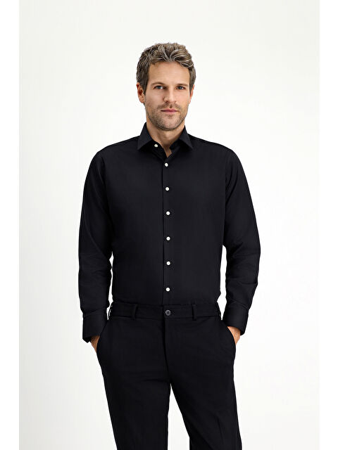 Kiğılı Uzun Kol Klasik Pamuk Gömlek