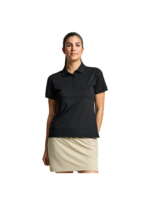 Slam Ws Tech Pique Polo Kadın Siyah Tişört - S000504944-19351
