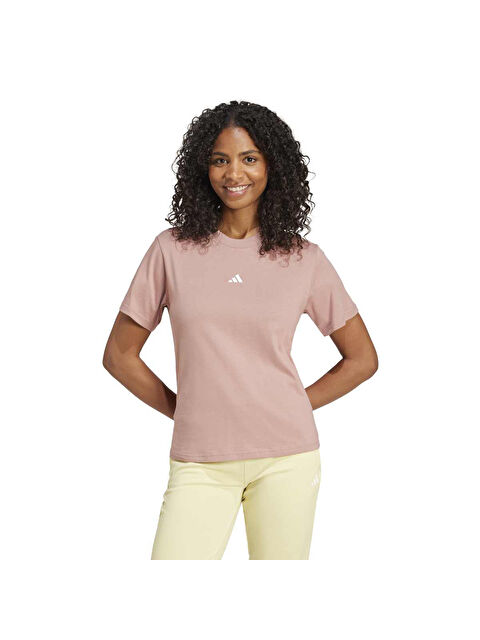 Adidas Essentials Small Logo Pamuk Kadın Pembe Tişört - S000504945-20024