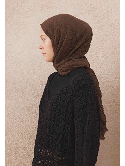 Fresh Scarfs Vual Crash Şal Kakao - S000420273-26424