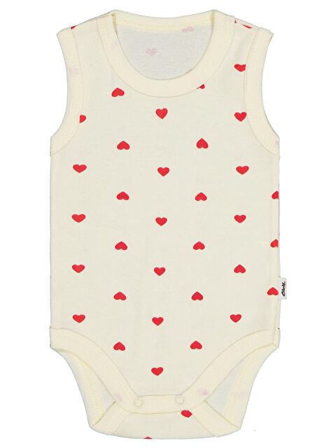 Civil Baby Kalp Baskılı 1-36 Ay Çıtçıtlı Badi - Sarı 3-6 Ay - S000483063-20072