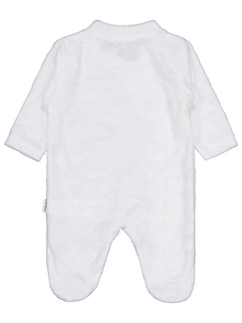 Minidamla Kız Ayı Tavşan Nakış Fermuarlı 1-6 Ay Tulum - Ekru 3-6 Ay - S000483067-19965