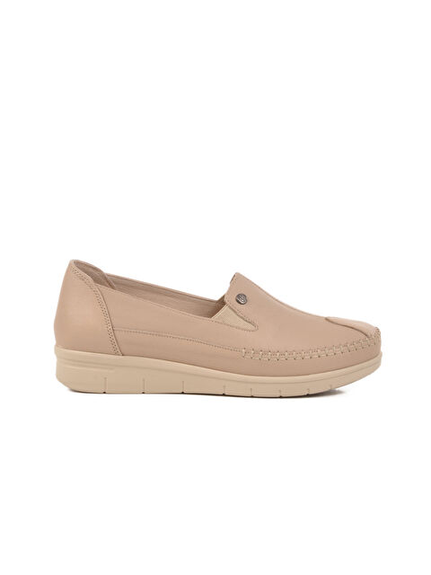 Ayakmod Krem Hakiki Deri Anatomik Kadın Casual Ayakkabı 664 Z - S000385648-19966