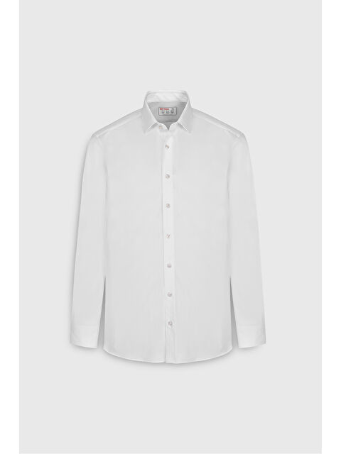 Altınyıldız Classics Erkek Beyaz Dar Kesim Klasik Yaka Scuba Gömlek - S000512361-20063