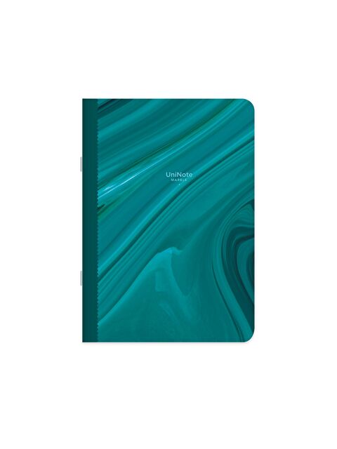 Keskin Color Kareli Tel Dikişli Kuşe Kapak Uninote Marble Defter Yeşil 18,5x26 - S000280797-18194