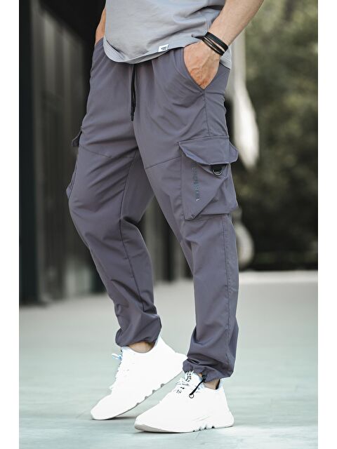 Oksit Paraşüt Düz İpli Paça Kargo Cepli Erkek Eşofman Alt - S000124649-29666