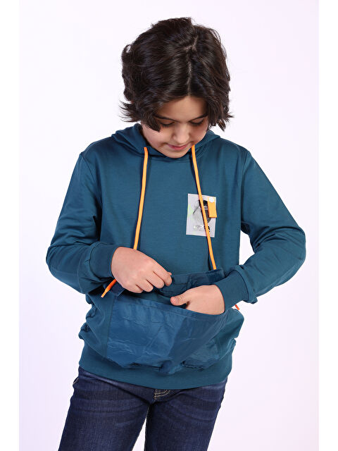 Toontoykids Erkek Çocuk Armalı Kapüşonlu Sweatshirt - S000417576-37399