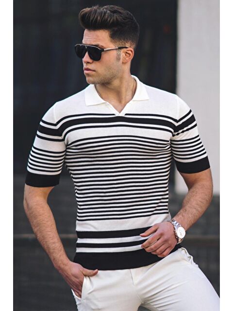 Madmext Siyah Polo Yaka Erkek Tişört 5083