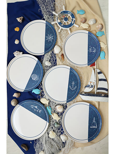 Keramika Bodrum Serisi Nordıc Servis Tabağı 28 Cm 6 Adet - S000402183-23173