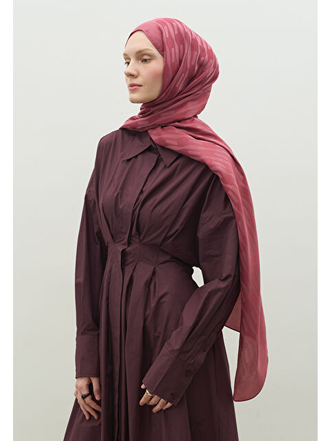 Fresh Scarfs NARA PAMUK FLOŞ JAKARLI ŞAL VINTAGE ROSE - S000483723-20028