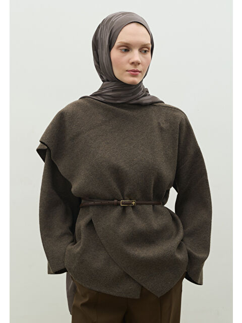 Fresh Scarfs NARA PAMUK FLOŞ JAKARLI ŞAL DUMAN - S000483723-6352