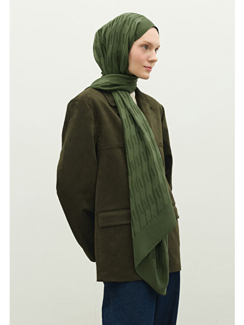 Fresh Scarfs NARA PAMUK FLOŞ JAKARLI ŞAL YAPRAK - S000483723-19416