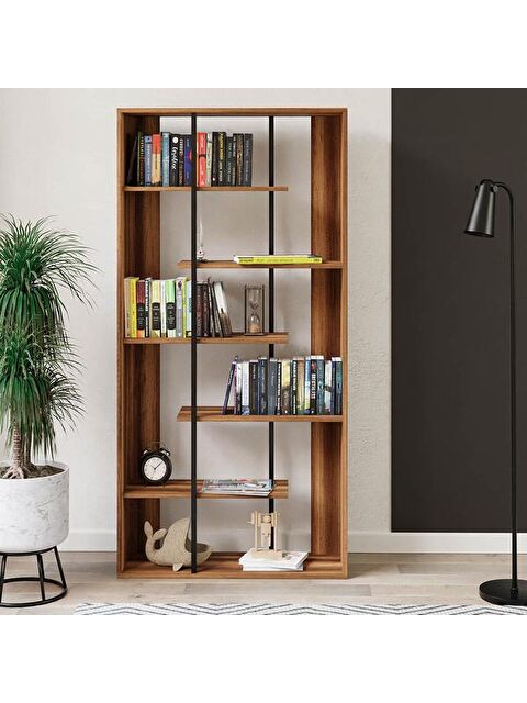 Just Home Labirent Kitaplık - Barok Ceviz - S000376867-19413