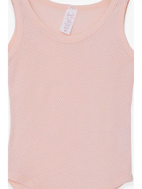 Breeze Kız Bebek Çıtçıtlı Body Jakarlı Somon (9 Ay-2 Yaş) - S000317229-24085