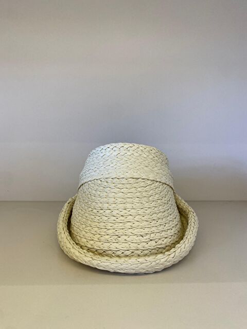 Luminos Butik Bej Önü Kıvrımlı Orijinal Hasır Vizör Şapka Günlük Kullanım Ve Plaj Kullanımına Uygun HSR2113 - S000383022-19928