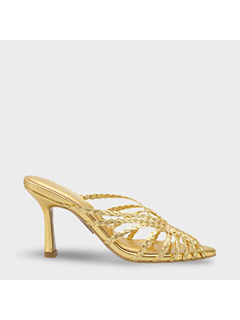 Capone Outfitters Lacie Örgü Orta Topuklu Kadın Terlik