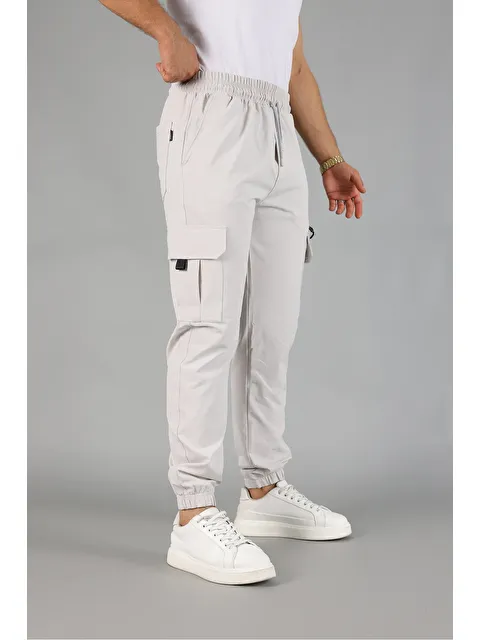Comstar Paraşüt Kumaş Lastik Paça Kargo Cepli Fermuar Detaylı Dar Kesim Jogger Pantolon - S000326539-17308