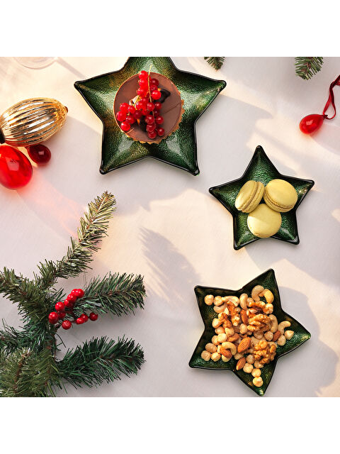 SCHAFER Spark Yıldız Tabak Orta Boy 1 Parça-Yeşil