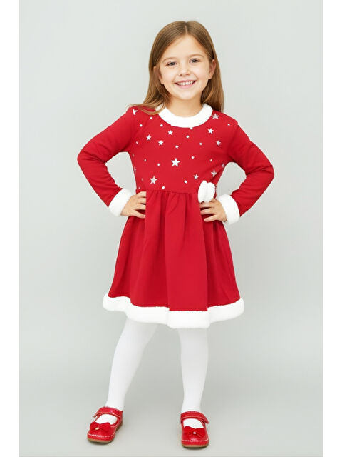 Modanino Kız Çocuk Yılbaşı Elbisesi 2 İplik Şardonlu 12434 - S000474783-20045