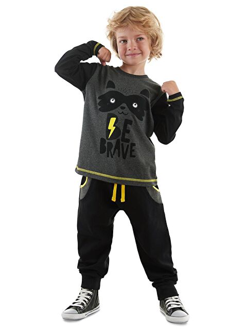 Denokids Be Brave Erkek Çocuk Tişört Pantolon Takım - S000235637-19351