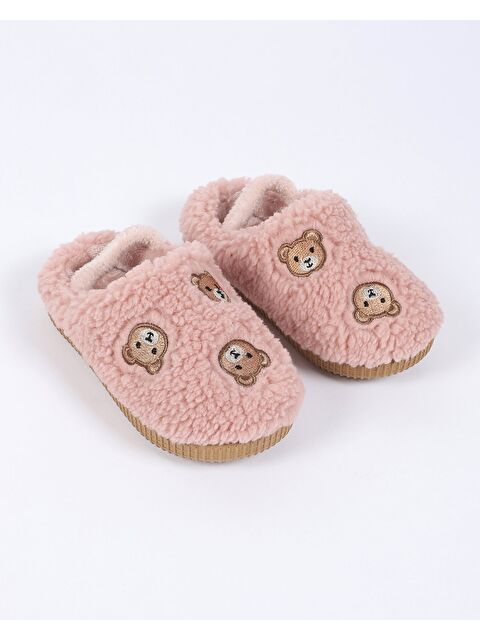 Chirpy Çocuk Ayıcık Nakış Desenli Ev Ayakkabısı - BEARMOOD - S000502716-20024