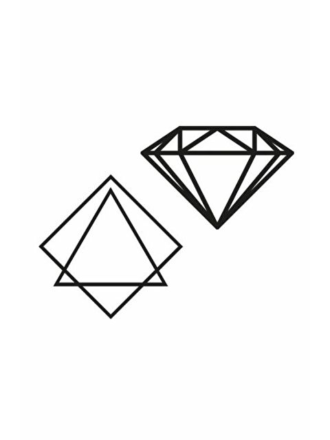 New Obsessions Luxury Üçgenler Unisex Geçici Dövme - S000344084-37421