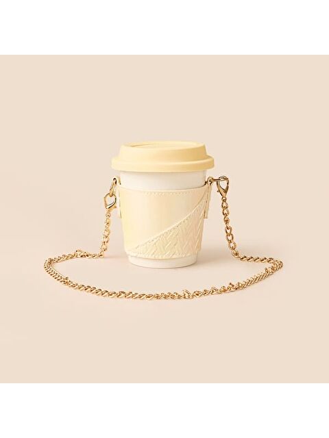 Evidea Kitchen Zincir Askılı Seramik Mug - Beyaz - 300 ml