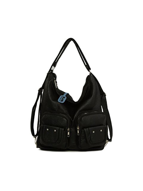 Bagmori Yumuşak Dokulu Çift Cep Kapaklı Askılı ve Sırt Salaş Çanta - S000500310-19351