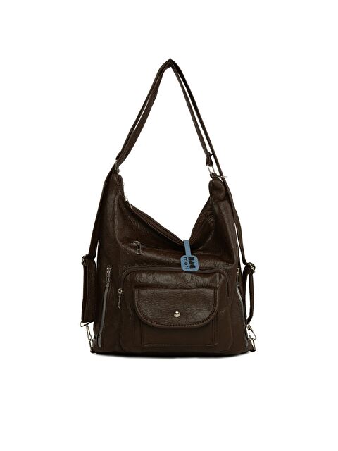 Bagmori Yumuşak Dokulu Büyük Tek Cep Kapaklı Askılı ve Sırt Salaş Çanta - S000500311-19413