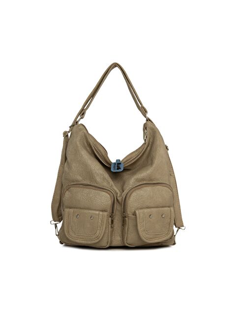 Bagmori Yumuşak Dokulu Çift Cep Kapaklı Askılı ve Sırt Salaş Çanta - S000500310-26429