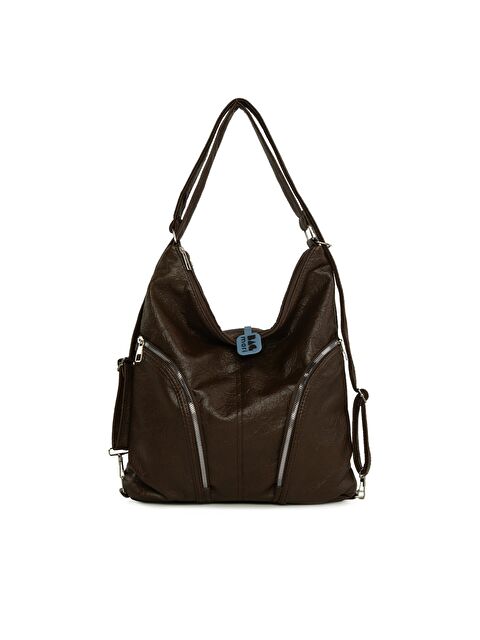 Bagmori Yumuşak Dokulu Çift Yan Fermuarlı Askılı ve Sırt Salaş Çanta - S000500312-19413