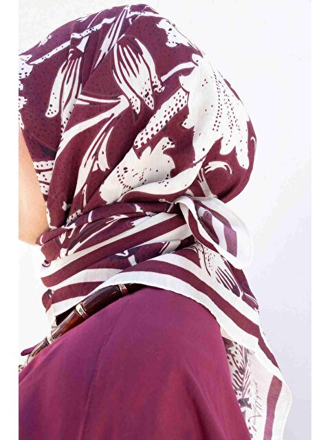ALLDAY Bordo Barok Eşarp - S000500315-19951
