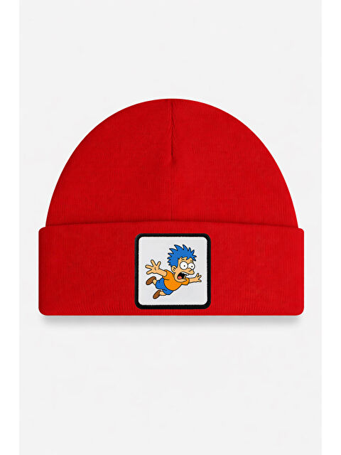 BlackBörk Çizgi Film Logolu Kırmızı Çocuk Bere