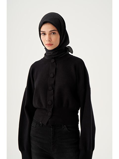 ALLDAY Siyah İpek Eşarp - S000500314-19351