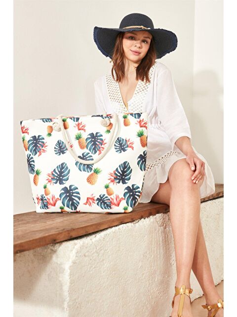 C&City Y1670-03 Kadın Plaj Çantası Çok Renkli - S000216626-37243