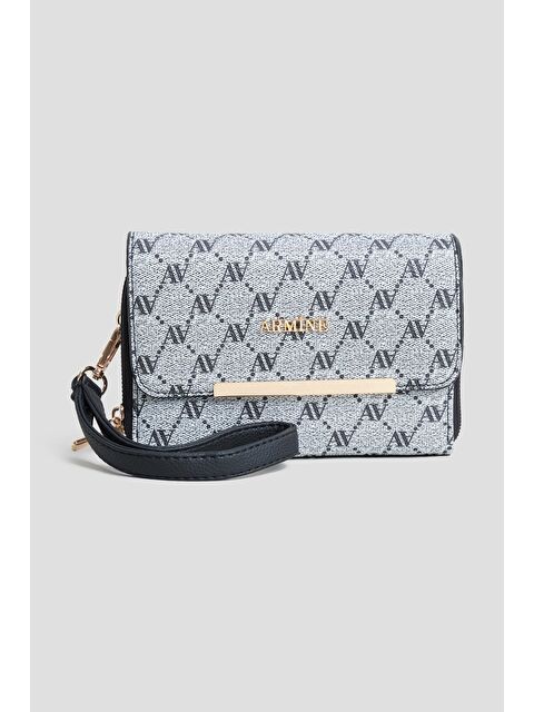 ARMİNE Noktalı Cüzdan El Çantası Gri