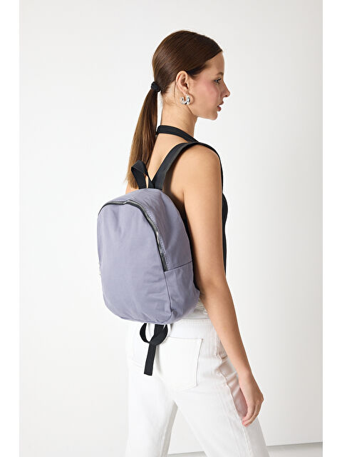 TONNY BLACK Kadın Füme Minimal Tasarım Kumaş Sırt Çantası - S000495417-33408