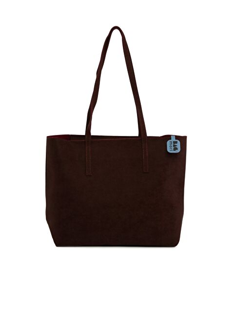 Bagmori İnce Askılı Fermuarlı Nubuk Tote Çanta - S000458048-19951