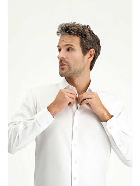 Kiğılı Uzun Kol Klasik Pamuk Gömlek