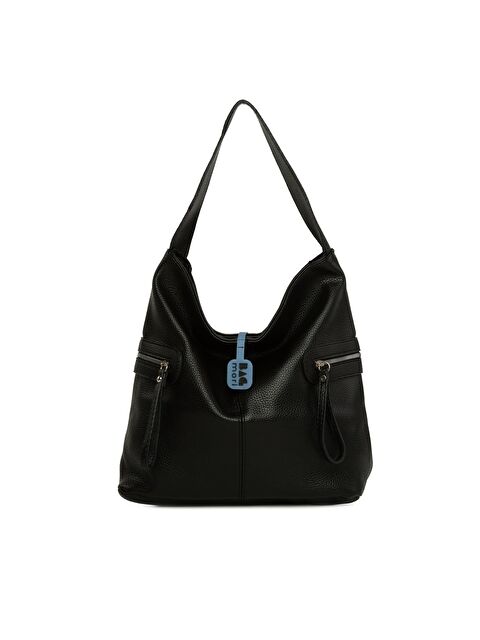 Bagmori Dokulu Yan Fermuar Detaylı Salaş Çanta - S000458049-19351